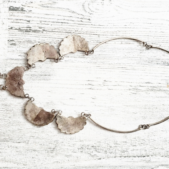 Mexico Sterling Black Onyx, MOP, Abalone Necklace. - Picture 8 of 16